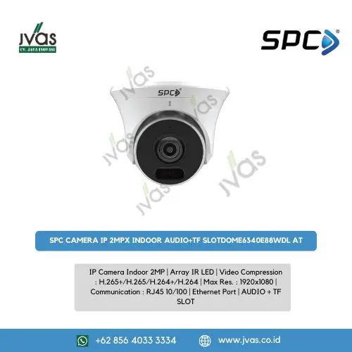 SPC CAMERA IP 2MPX INDOOR AUDIO+TF SLOTDOME6340E88WDL AT