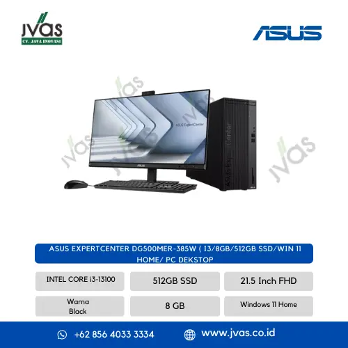 ASUS ExpertCenter DG500MER-385W ( i3/8GB/512GB SSD/Win 11 Home/ PC DEKSTOP