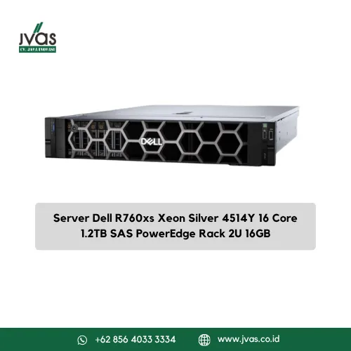 Server Dell R760xs Xeon Silver 4514Y 16 Core 1.2TB SAS PowerEdge Rack 2U 16GB