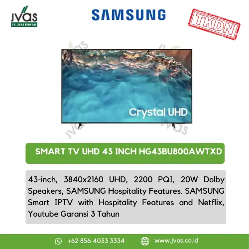 SAMSUNG SMART TV UHD 43 INCH HG43BU800AWTXD 
