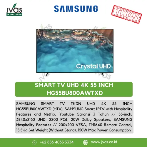 SAMSUNG SMART TV UHD 4K 55 INCH HG55BU800AWTXD 