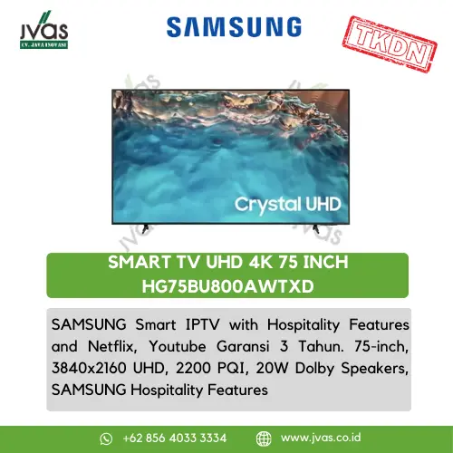 SAMSUNG SMART TV UHD 4K 75 INCH  HG75BU800AWTXD  