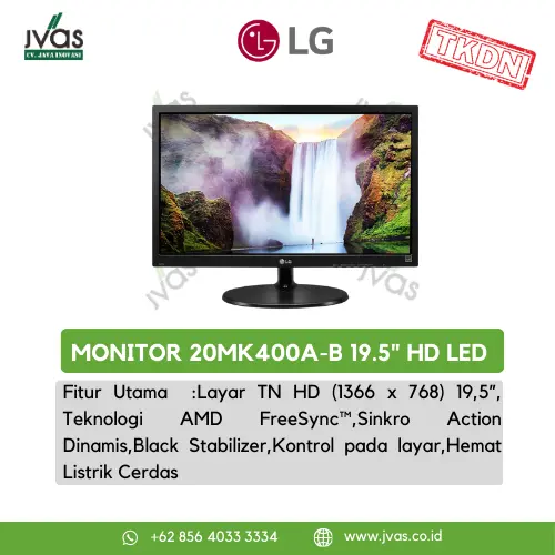 LG MONITOR 20MK400A-B 19.5" HD LED 