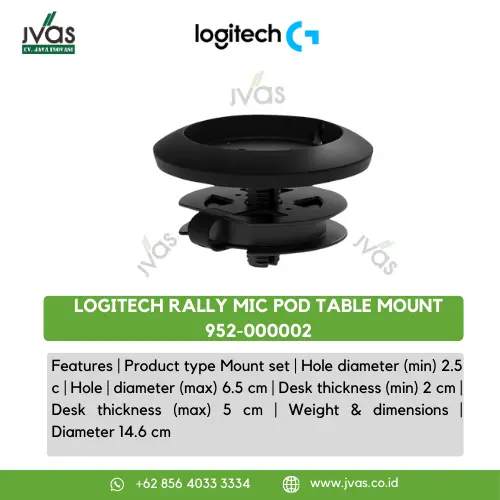 LOGITECH RALLY MIC POD TABLE MOUNT 952-000002 