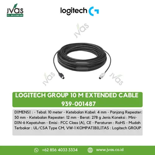 LOGITECH GROUP 10 M EXTENDED CABLE   939-001487 