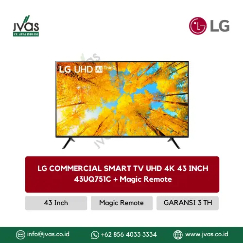 LG COMMERCIAL SMART TV UHD 4K 43 INCH 43UQ751C