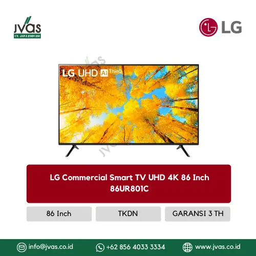 LG Commercial Smart TV UHD 4K 86 Inch 86UR801C