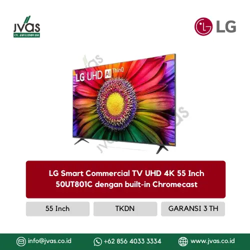 LG SMART TV UHD 4K 55 Inch 55UT801C dengan built-in Chromecast