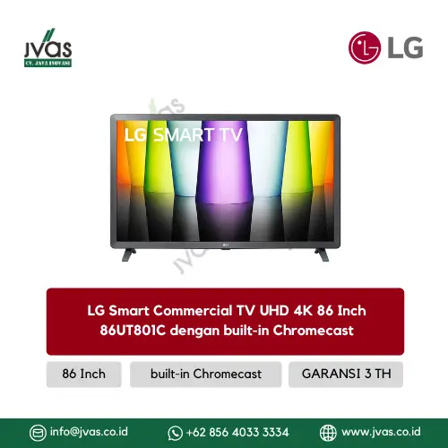   LG Commercial Smart TV UHD 4K 86 Inch 86UT801C