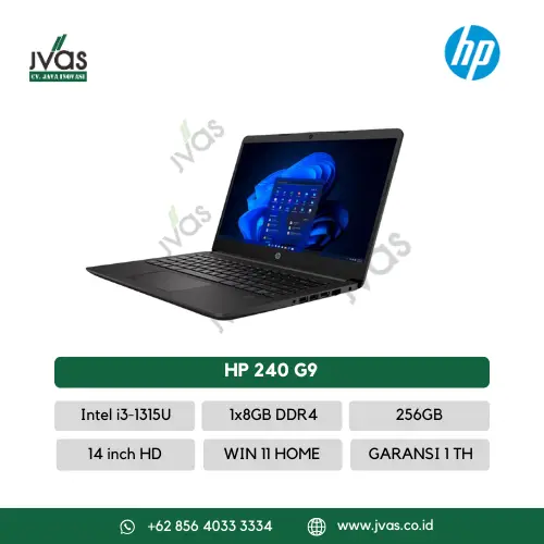 HP 240R G9 i3-1315U 8GB 256SSD W11 Home 1/1/0 