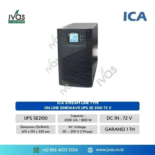 ICA Stream Line Type On Line Sinewave UPS SE 2100 /72 V