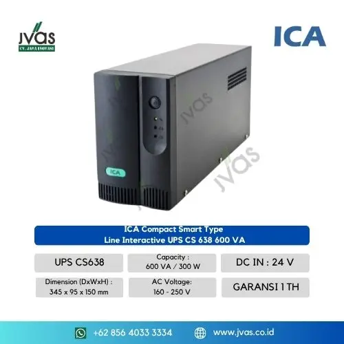 ICA UPS LINE INTERACTIVE UPS CS 638 (600VA/300W)