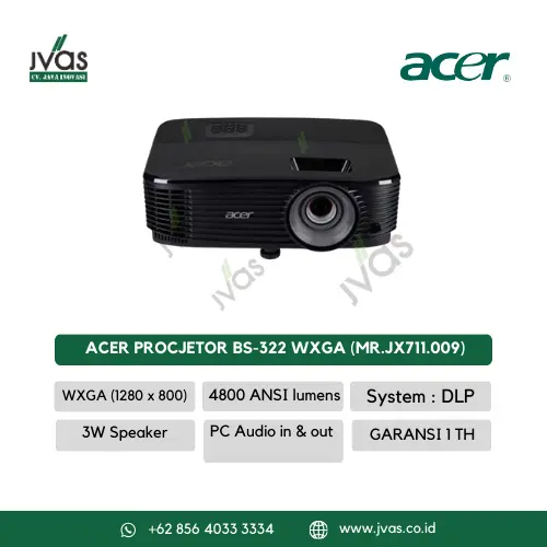 Acer PROCJETOR BS-322 WXGA (MR.JX711.009)