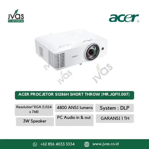 ACER PROCJETOR S1286H Short Throw (MR.JQF11.007)