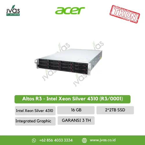 Acer Altos R3 - Intel Xeon Silver 4310 (R3/0001) 