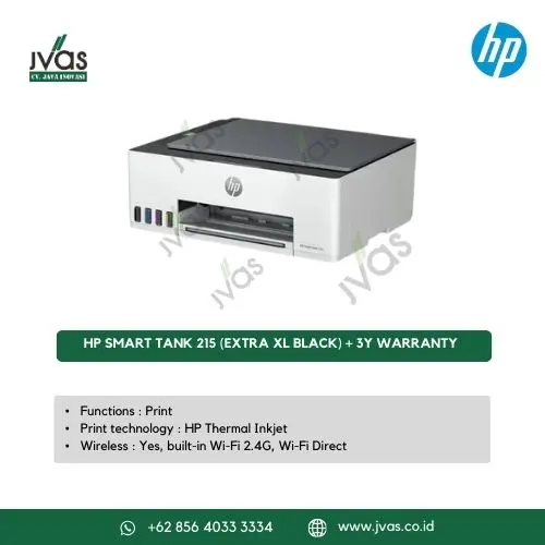 HP Smart Tank 215 (Extra XL Black) + 3Y Warranty