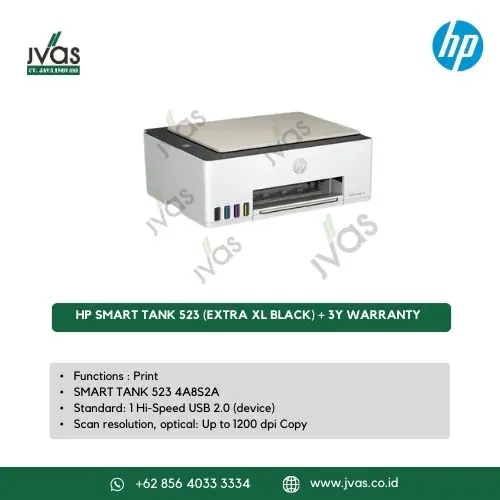 HP Smart Tank 523 (Extra XL Black) + 3Y Warranty