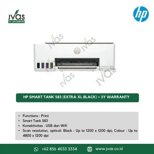 HP Smart Tank 583 (Extra XL Black) + 3Y Warranty
