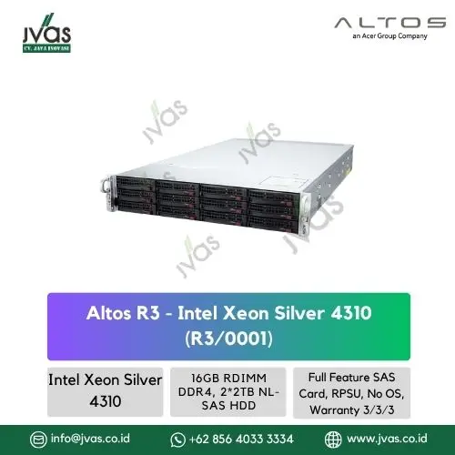 Altos R3 - Intel Xeon Silver 4310 (R3/0001)