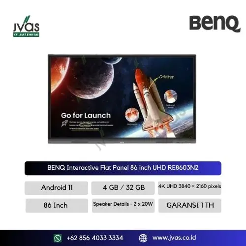 BENQ Interactive Flat Panel 86 inch UHD RE8603N2