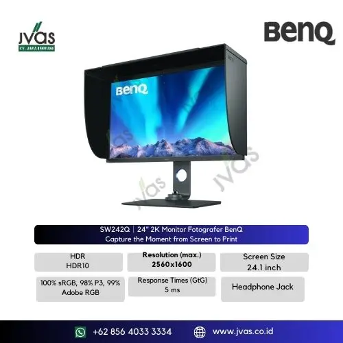 SW242Q｜24" 2K Monitor Fotografer BenQ Capture the Moment from Screen to Print