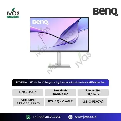 RD320UA｜32” 4K BenQ Programming Monitor with MoonHalo and Flexible Arm