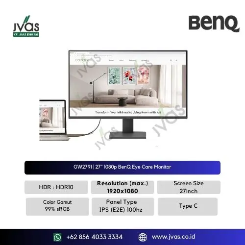 GW2791 | 27" 1080p BenQ Eye Care Monitor