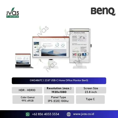 GW2486TC I 23.8" USB-C Home Office Monitor BenQ