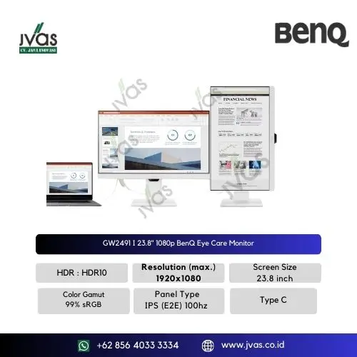 GW2491 I 23.8" 1080p BenQ Eye Care Monitor