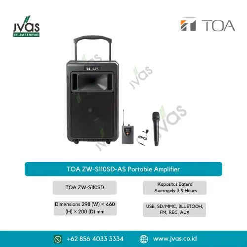 TOA ZW-S110SD-AS Portable Amplifier