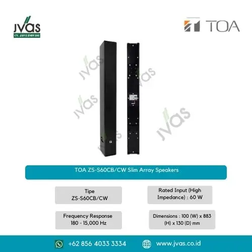 TOA ZS-S60CB/CW Slim Array Speakers