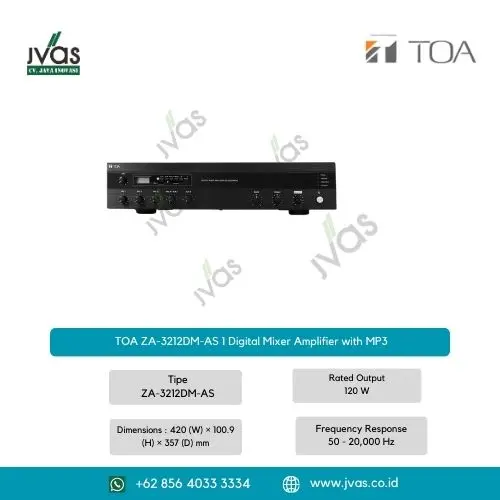 TOA ZA-3212DM-AS 1 Digital Mixer Amplifier with MP3