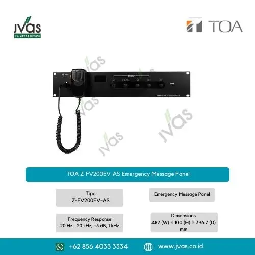 TOA Z-FV200EV-AS Emergency Message Panel