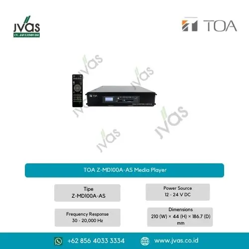 TOA Z-MD100A-AS Media Player