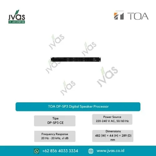 TOA DP-SP3 Digital Speaker Processor