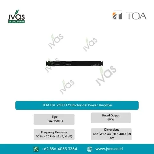 TOA DA-250FH Multichannel Power Amplifier