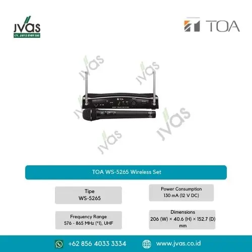 TOA WS-5265 Wireless Set