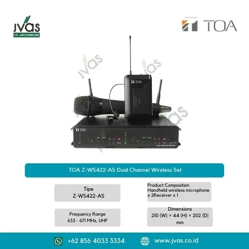TOA Z-WS422-AS Dual Channel Wireless Set