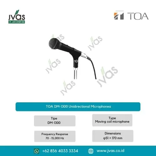 TOA DM-1300 Unidirectional Microphonea