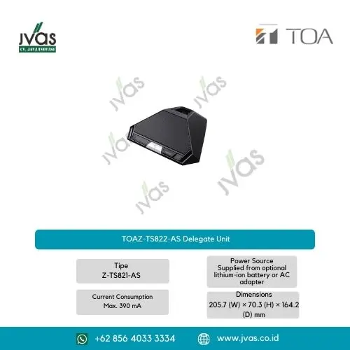 TOAZ-TS822-AS Delegate Unit