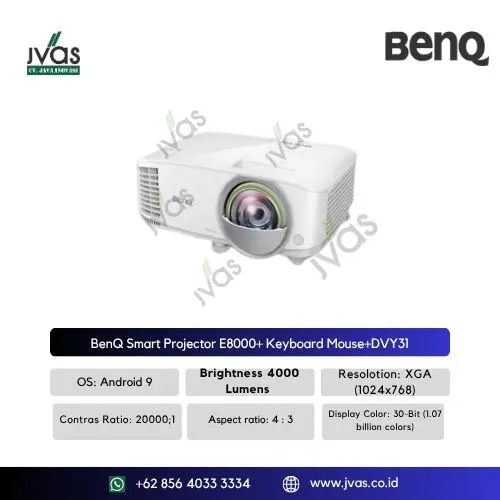 BenQ Smart Projector E8000+ Keyboard Mouse+DVY31