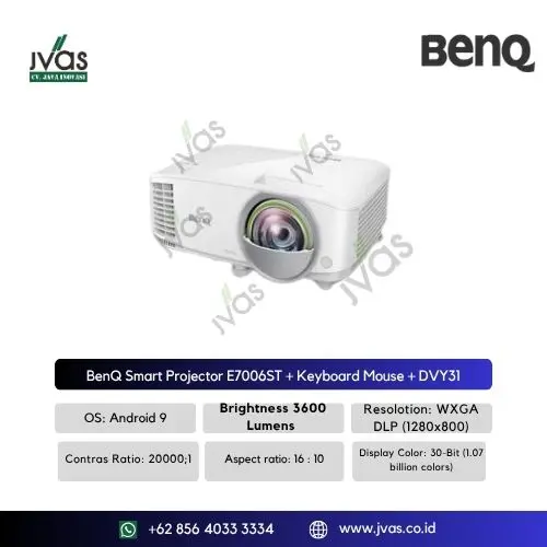 BenQ Smart Projector E7006ST + Keyboard Mouse + DVY31