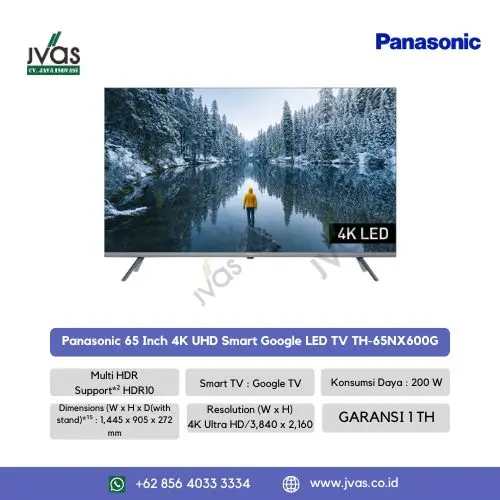 Panasonic 65 Inch 4K UHD Smart Google LED TV TH-65NX600G